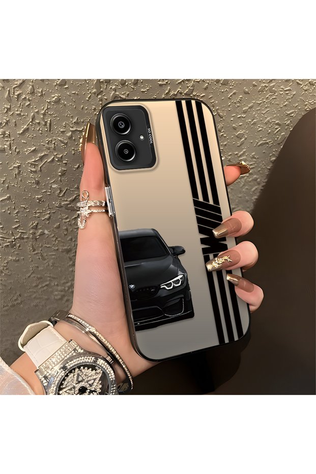 Anti-Fall Slim Hard Case Compatible with Samsung Galaxy A06 with Bmw Pattern