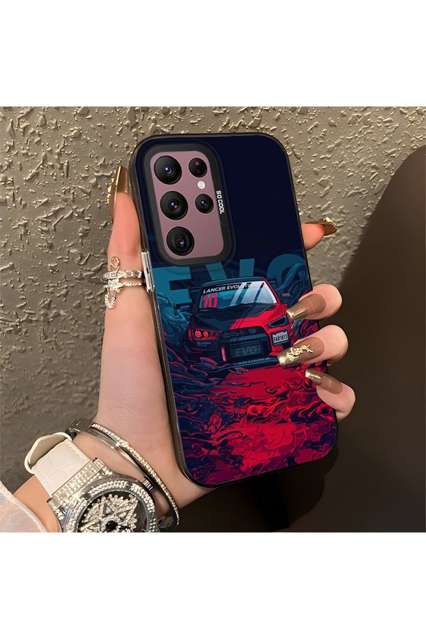 Classic Car Pattern Anti-Fall Slim Hard Case Compatible with Samsung Galaxy S22 Ultra