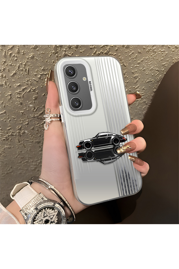 Sports Car Pattern Anti Fall Slim Hard Case Compatible with Samsung Galaxy S24