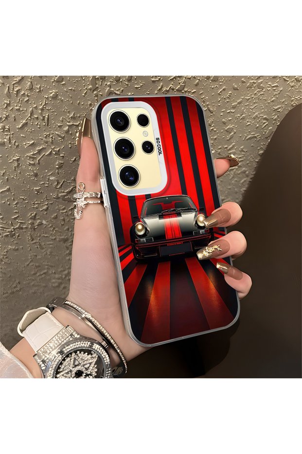 Classic Car Pattern Anti-Fall Slim Hard Case Compatible with Samsung Galaxy S24 Ultra