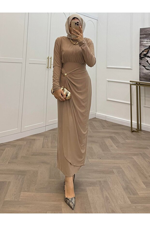 LEYA SANDY ELBİSE - 3