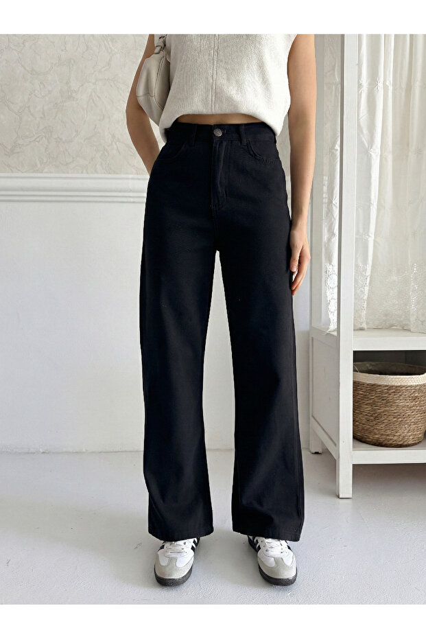 Chain High Waist Full Fit Loose Pants