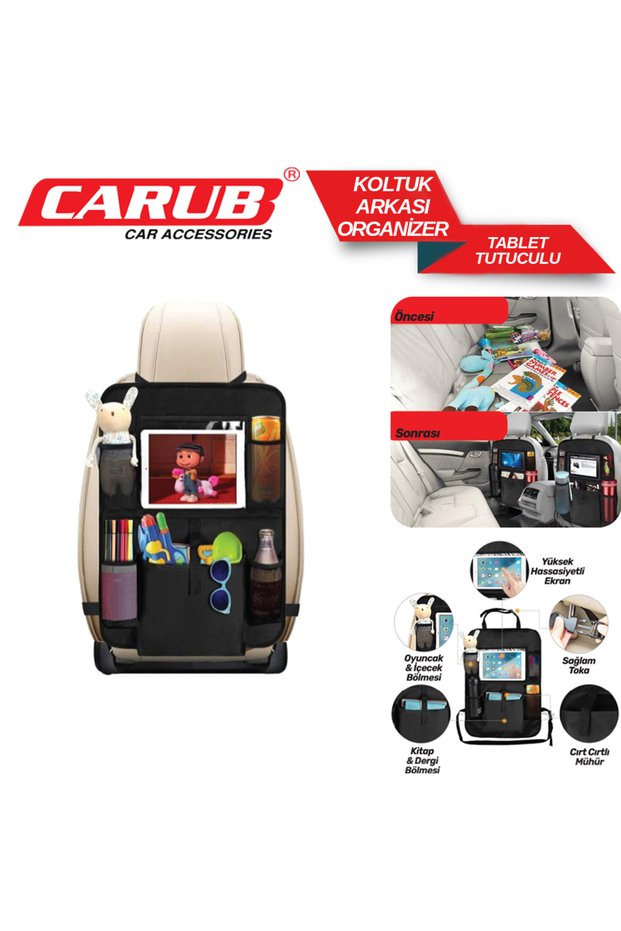 Carub Car Seat Back Organizer with Tablet Holder