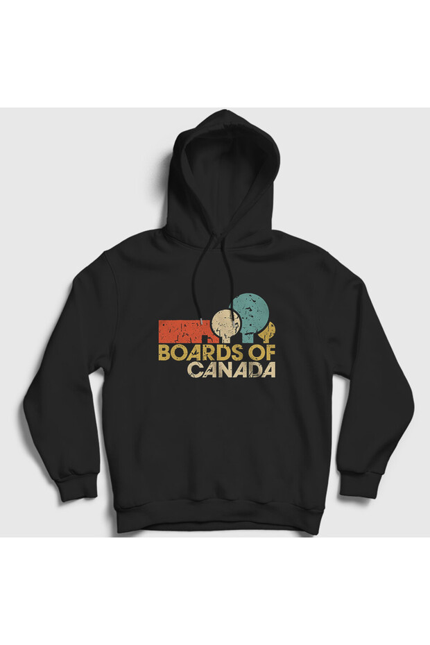 Unisex Black Logo Boards of Canada Hooded Sweatshirt 592667Tt