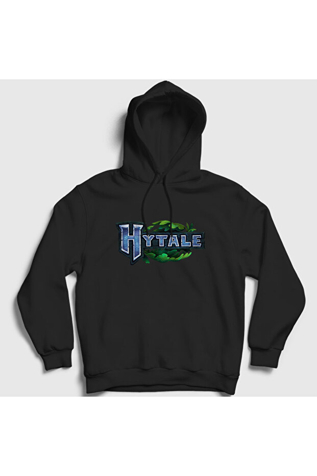 Unisex Black Logo Hytale Hooded Sweatshirt 592873Tt