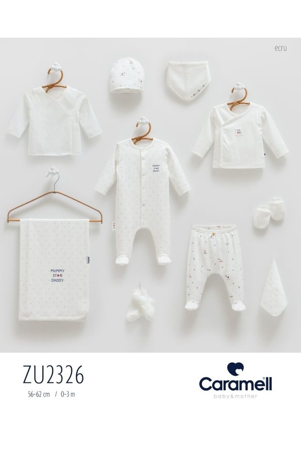 My Baby Kumsal 100% Cotton 10-Pack Hospital Release New Season Family Stars 2326