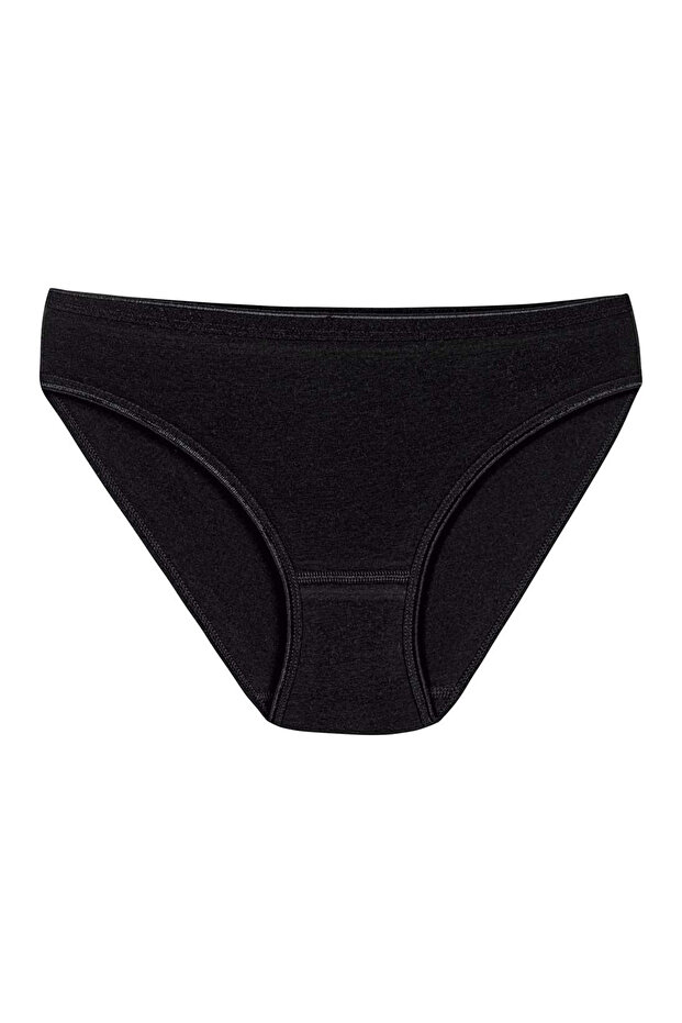 Seamless Lycra Bikini Women's Panties 6-Piece Black