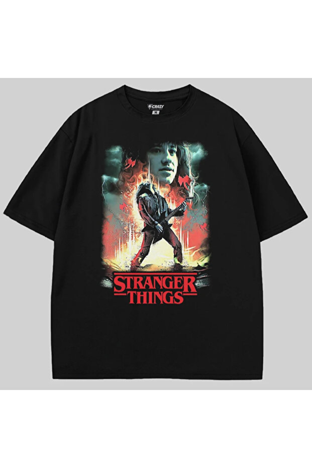 Eddie Munson Stranger Things Oversize Tişört - 1