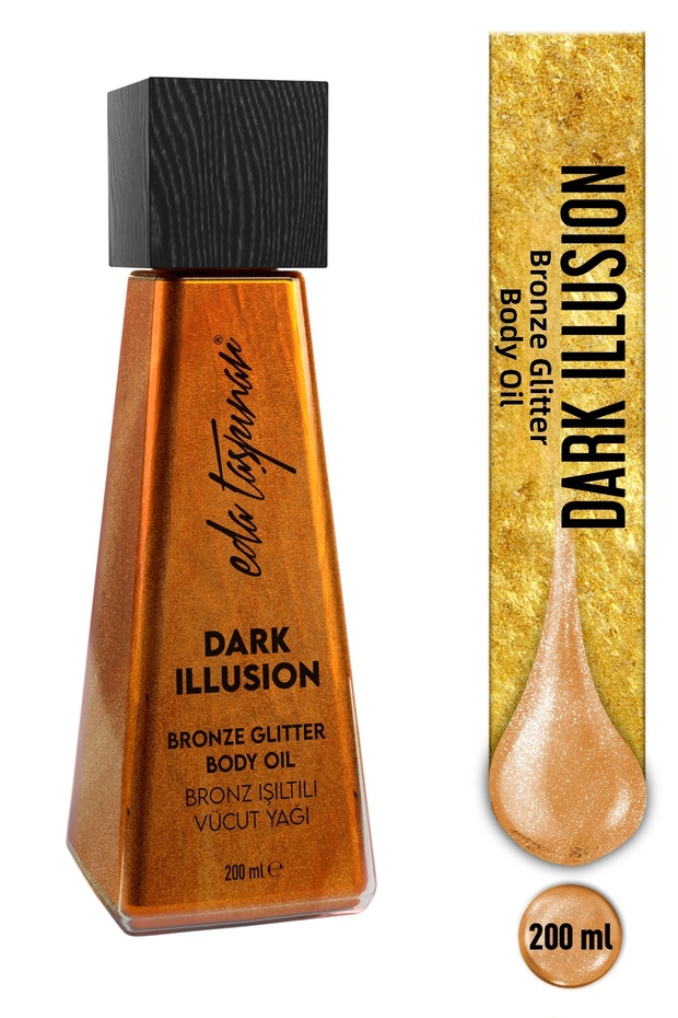 Glitter Body Oil Dark Illusion – Bronze Shine & Intense Radiance 200 ml