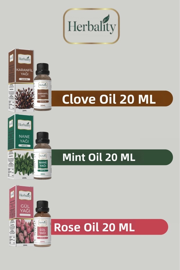 Clove mint rose oil set 20 ml