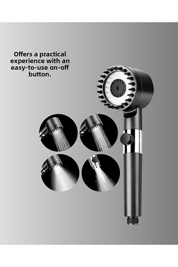 رأس دش مزود بوظيفة التدليك وهيكل متين - 3