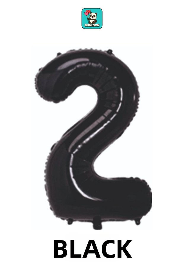 Black Color 2 Number Foil Balloons 76 cm Birthday Party Decoration