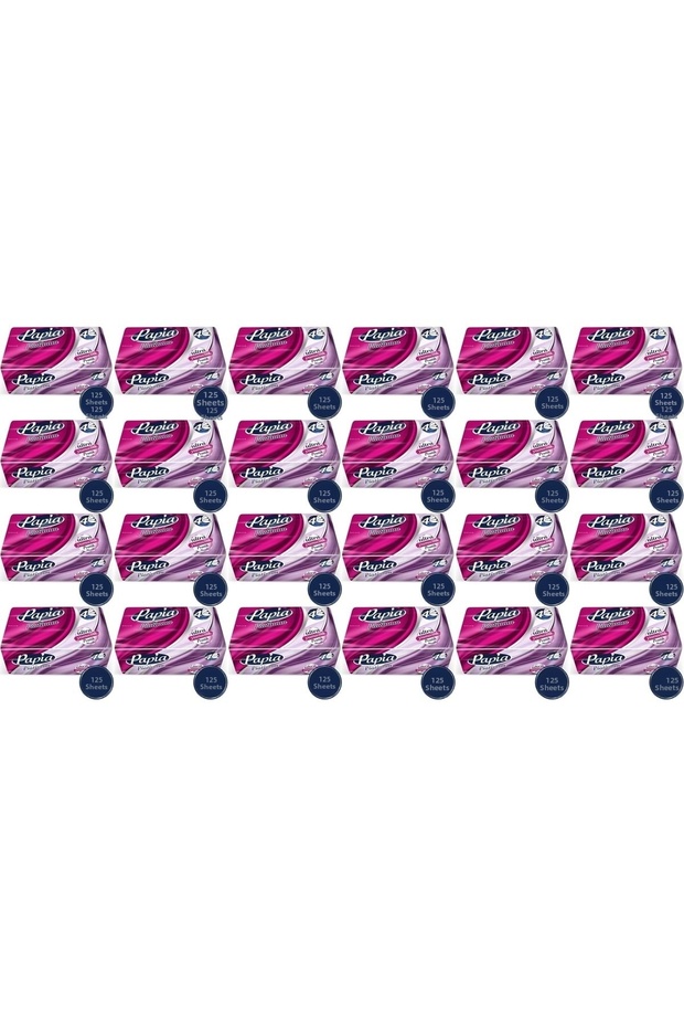 مناديل بلاتينيوم عملية 125 ورقة (4 طبقات) 3000 ورقة (24PK*125)