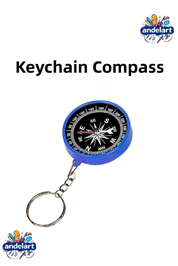 Compass Keychain Colorful 1 Pc Small Compass School Experiment Sightseeing Pocket Compass