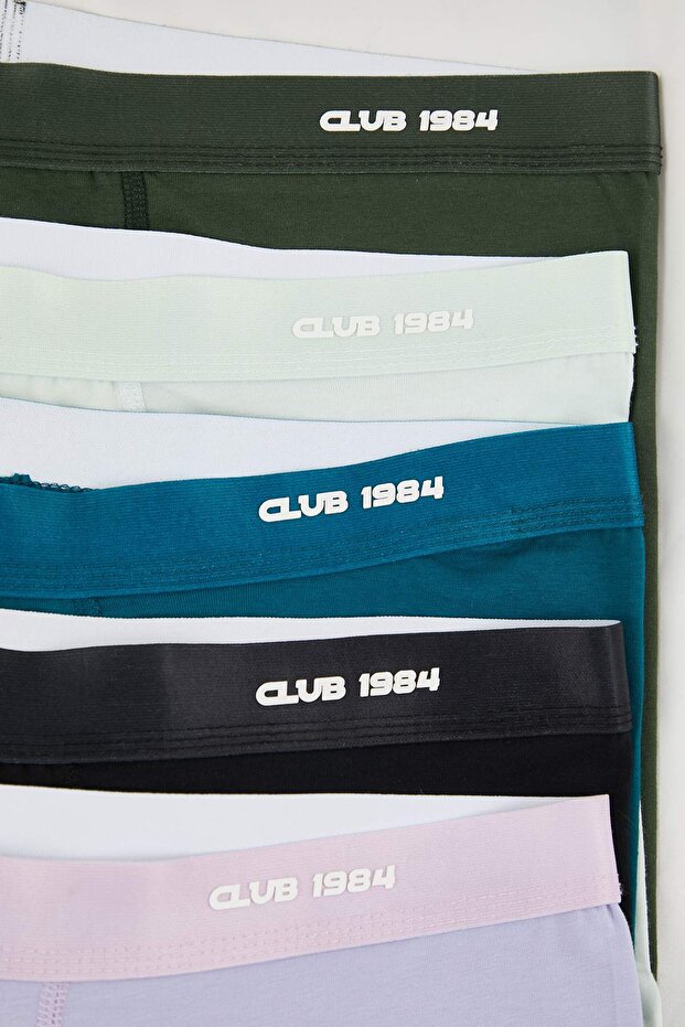 Çok Renkli Büyük Beden Erkek 5'li Boxer TMNAW26DM00011 - 2