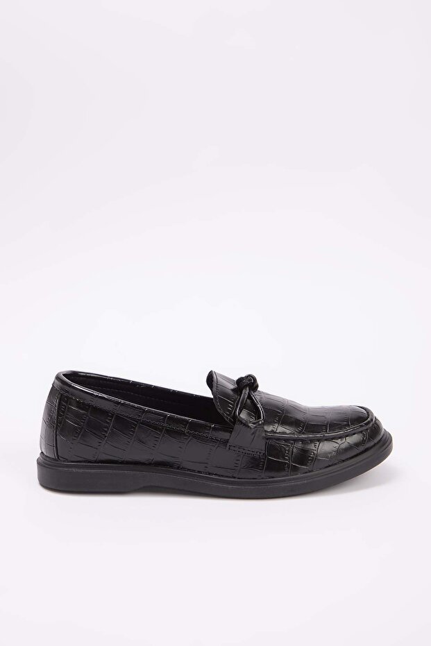 Siyah Fiyonklu Kadın Loafer Ayakkabı TAKSS26LA00004 - 11