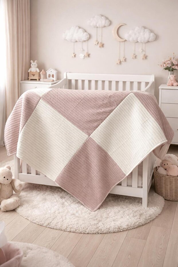 Winter Double-Sided Knitted Pique Baby Blanket