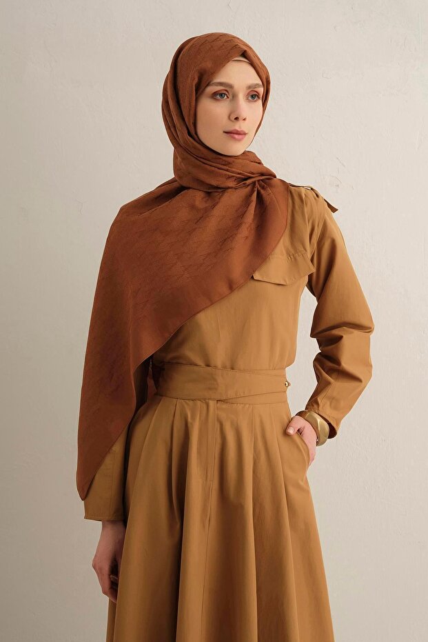 شال بامورا - منقوش بنقشة مونوغرام 3 - نحاسي 16 - 3