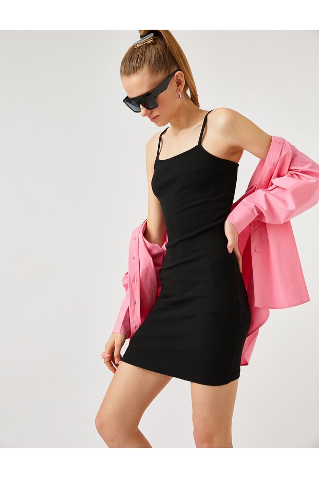 Thin Strap Mini Tight Dress