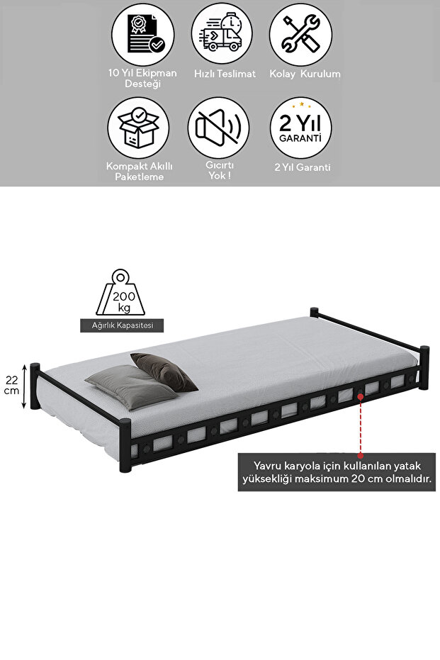 Yavru Karyola Ranza Eki Siyah - 6