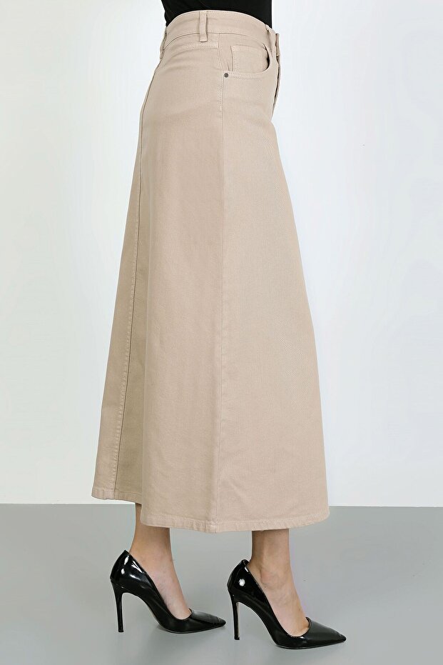 Tesettür Etek Badem - 6