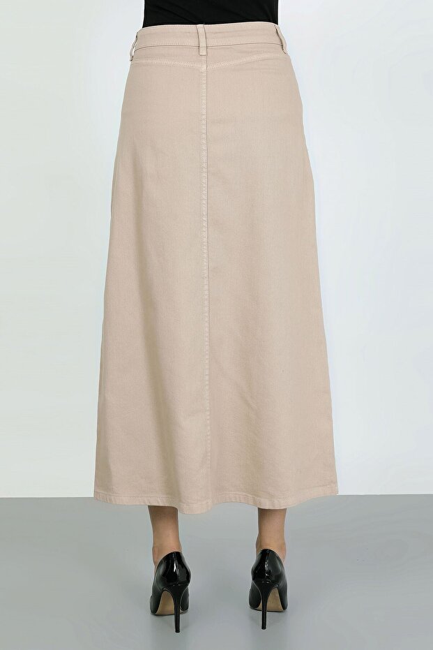 Tesettür Etek Badem - 7