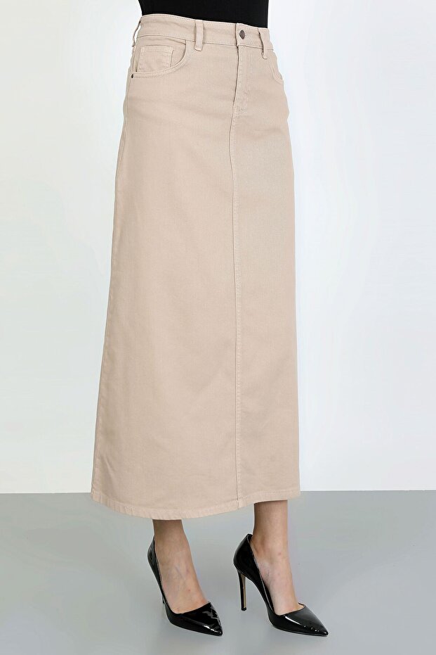 Tesettür Etek Badem - 4