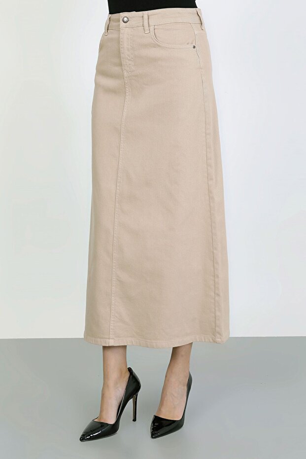 Tesettür Etek Badem - 5