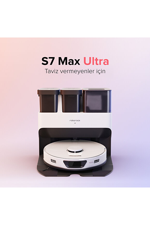 S7 Max Ultra Akıllı Robot Süpürge Beyaz - 1