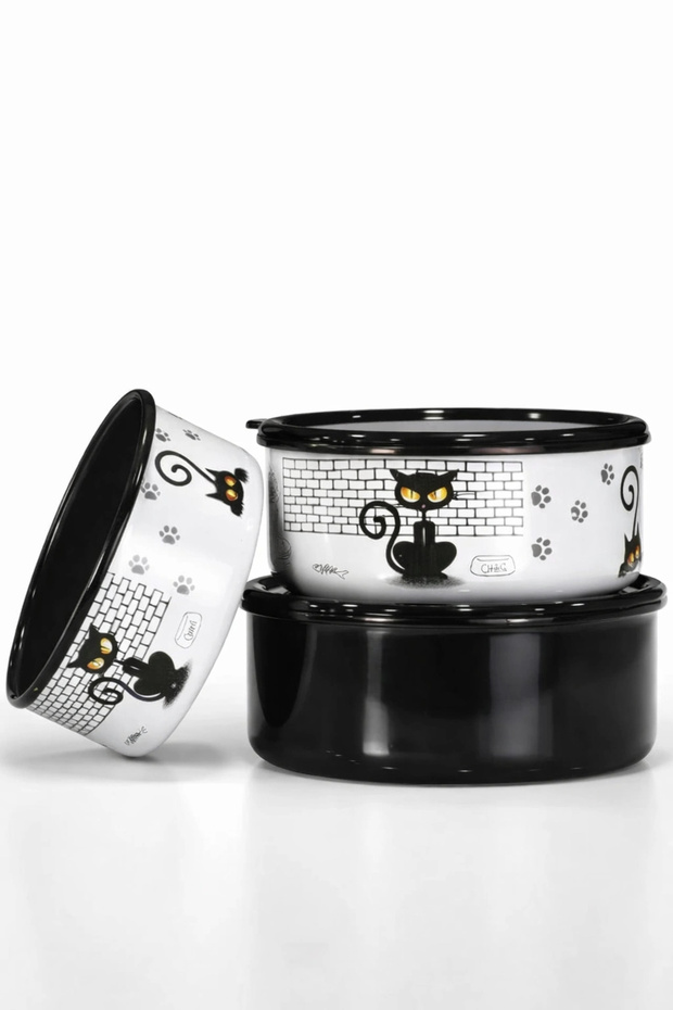 مجموعة تخزين ثلاثية صلبة من المينا - 2