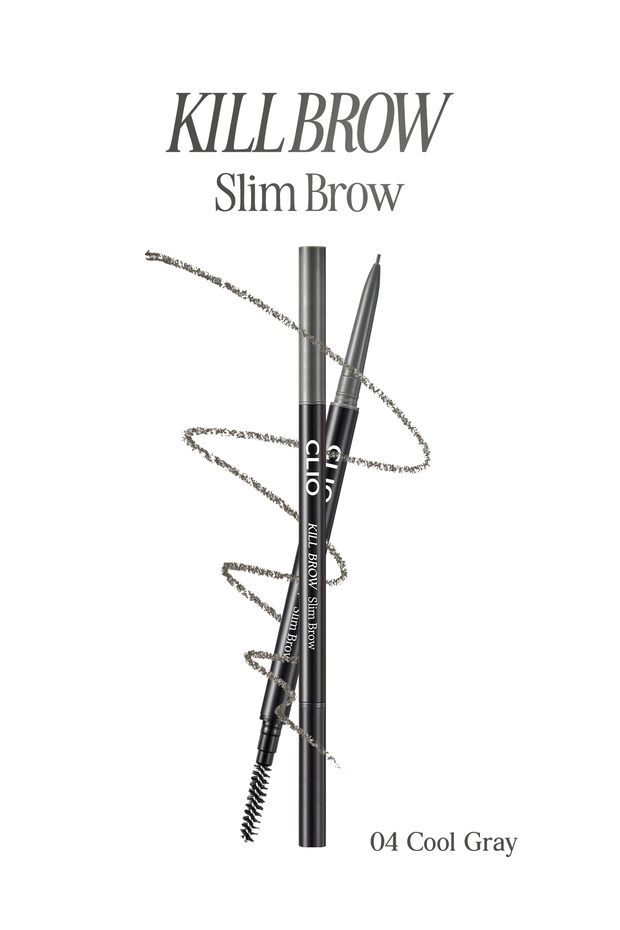 قلم حواجب ذو طرف رفيع للغاية ذو وجهين يوفر مظهرًا طبيعيًا Kill Brow Slim Brow (04 Cool Grey)