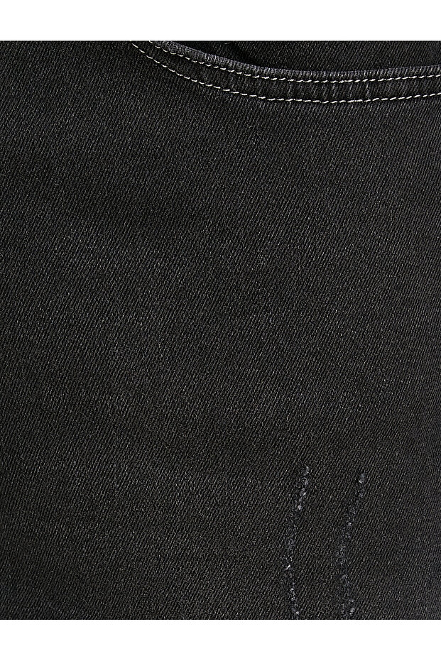 Paçası Katlı Kot Şort - 6
