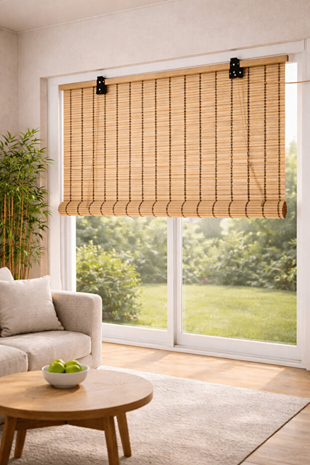 Rodos Ahşap Bambu Stor Perde - 2