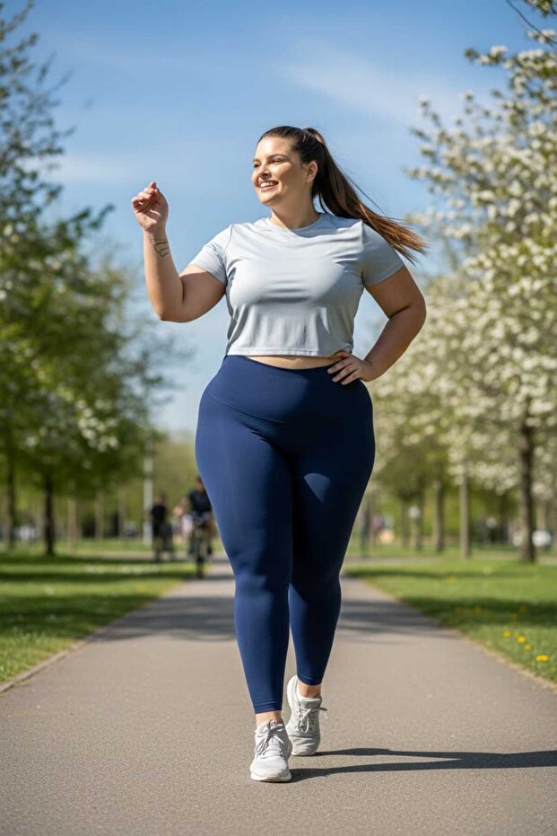 Women's Plus Size Battal Recovery High Waist Premium Fabric Leggings