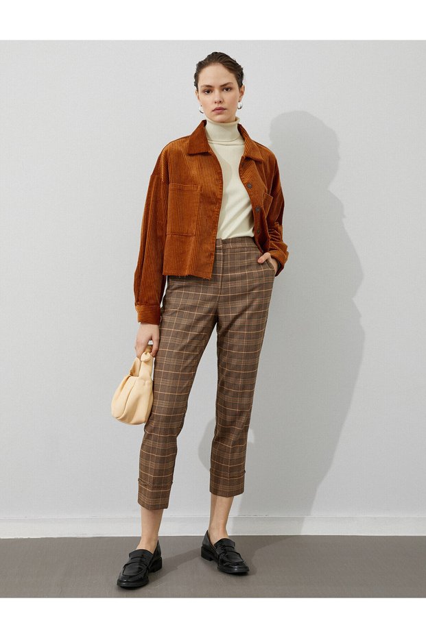 Women's Brown Velvet Shirt