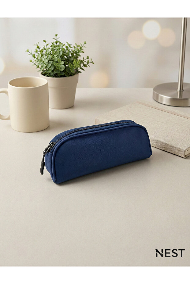 Navy Blue Color School and Office Pen Holder Pencil Case, Pen Holder