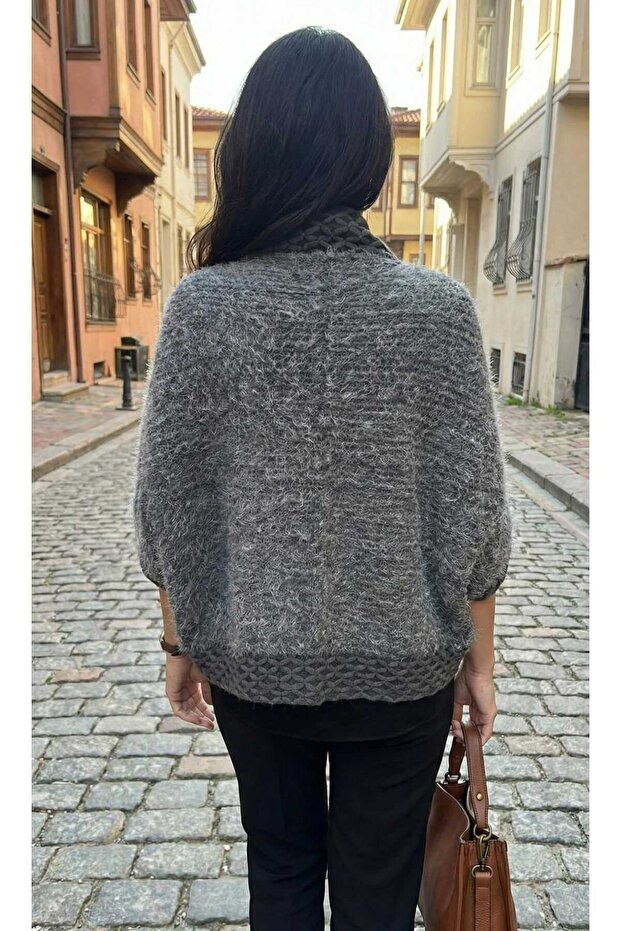 Zarafet Örgüsü Triko Panço - 4