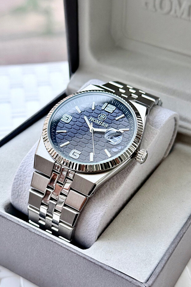 Men's Watch Classic with Date and Calendar Waterproof Bracelet with Gift