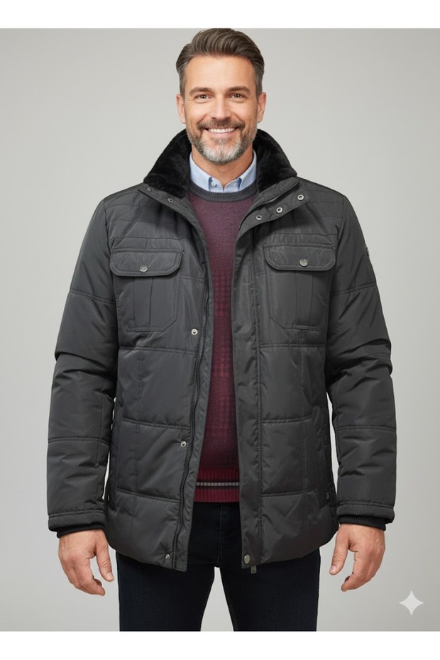 Gri Su itici kalın kaban - 5