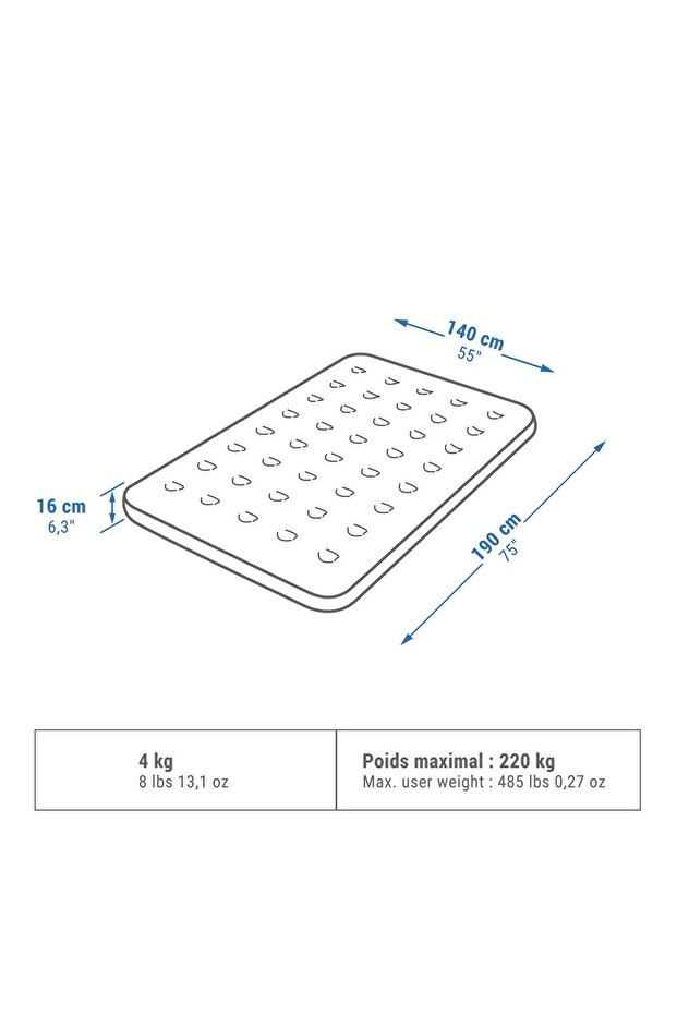 Şişme Yatak - 140 Cm - 2 Kişilik - Aır Basıc - 3