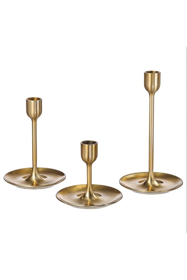 COZY ROOM - Fulltalıg Şamdan, Üçlü, Bronz - 1