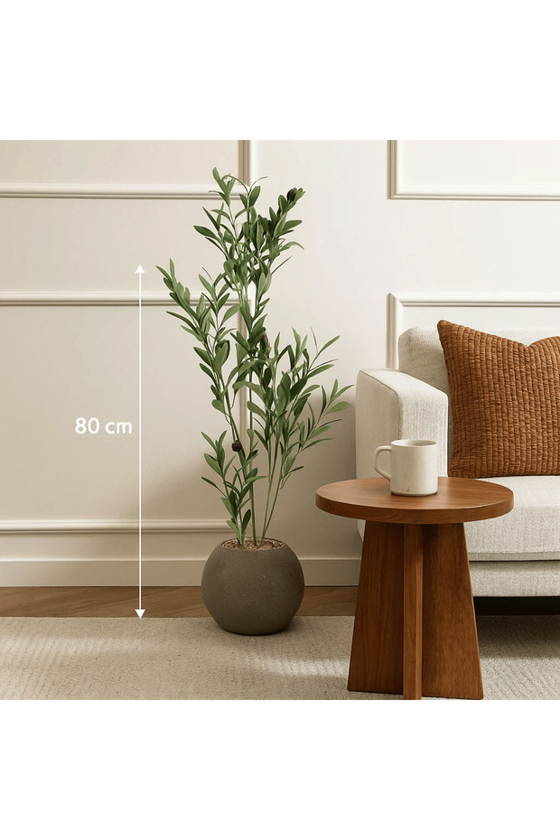 شجرة صناعية محاكاة للشجر الزيتون الصناعية 80 سم - 2