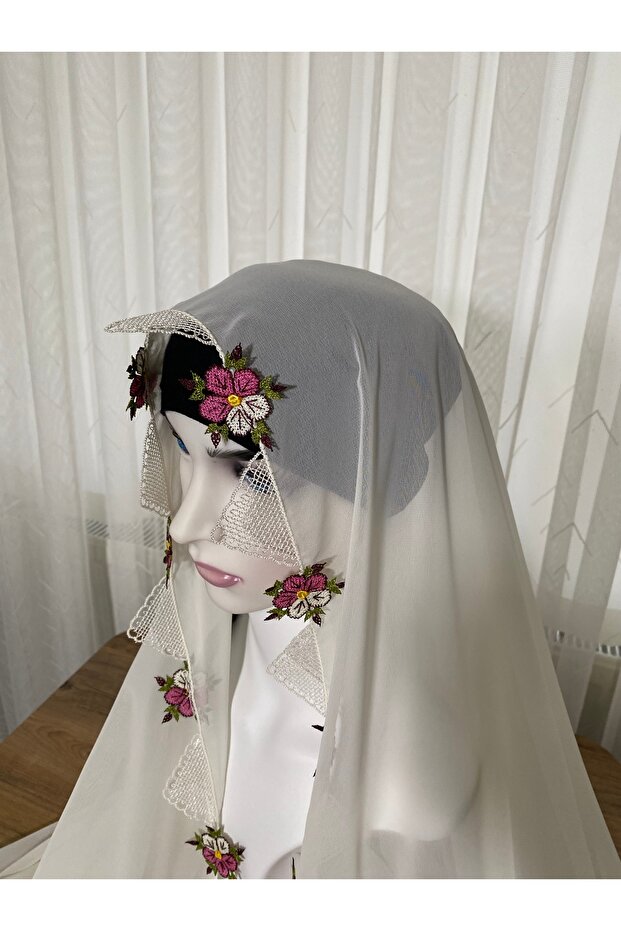 İğne oyası namaz başörtüsü - 3