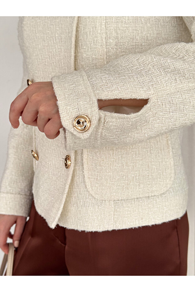 سترة فاخرة بأزرار على الجهتين - 6