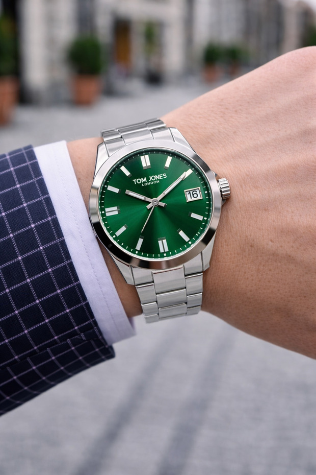 New Season Men's Wristwatch 3 Atm Waterproof Silver Color Bracelet Gift