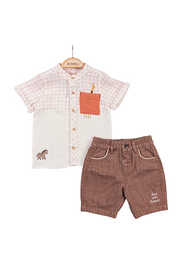 Best Wild Friends – Boys’ 2-Piece Set - Salmon