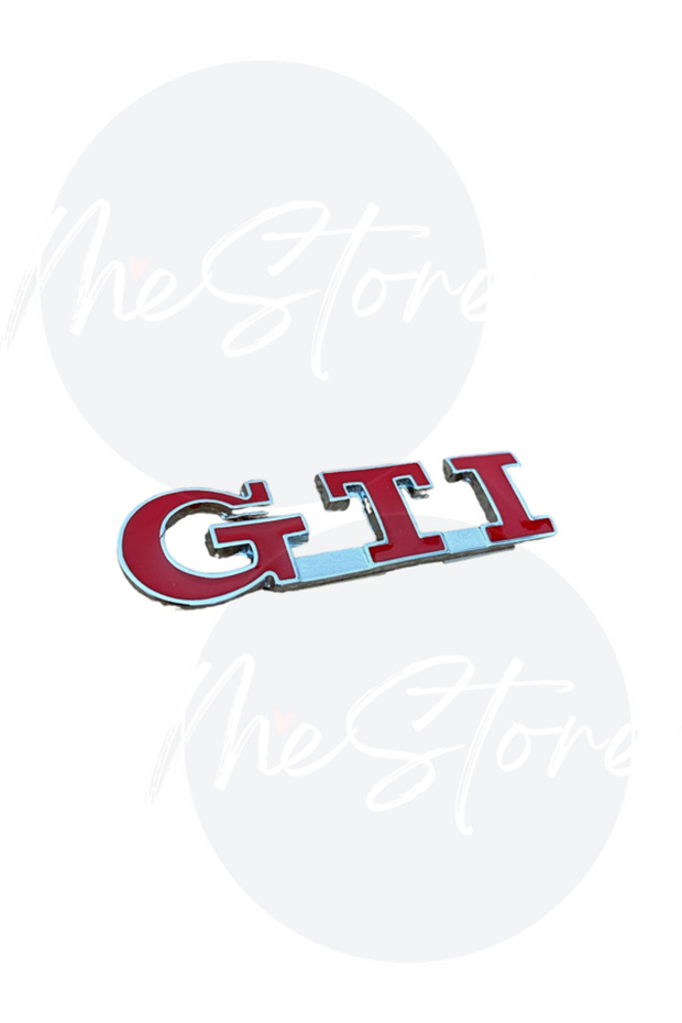 GTI Red Chrome Luggage Lettering Logo Emblem