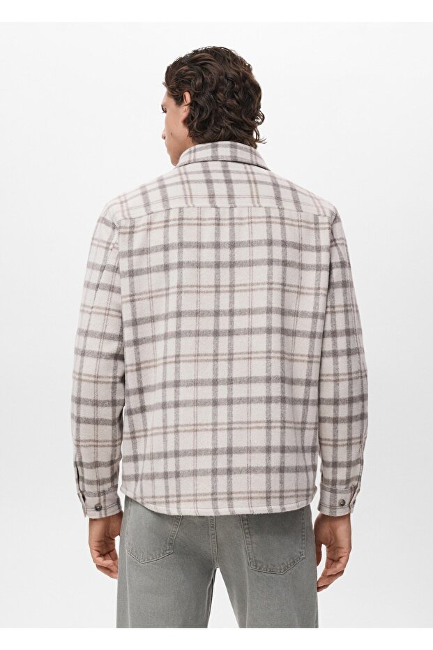 Kareli flanel gömlek ceket - 4