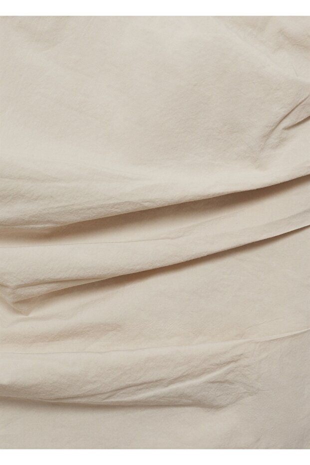 Asimetrik straplez bluz - 8