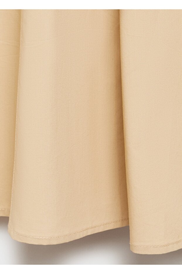 Pamuklu gömlek elbise - 5